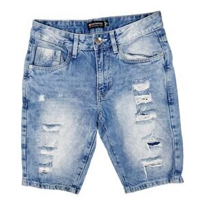 Southpole Women's grungy faded ripped Bermuda Shorts Size 29 Waist y2k